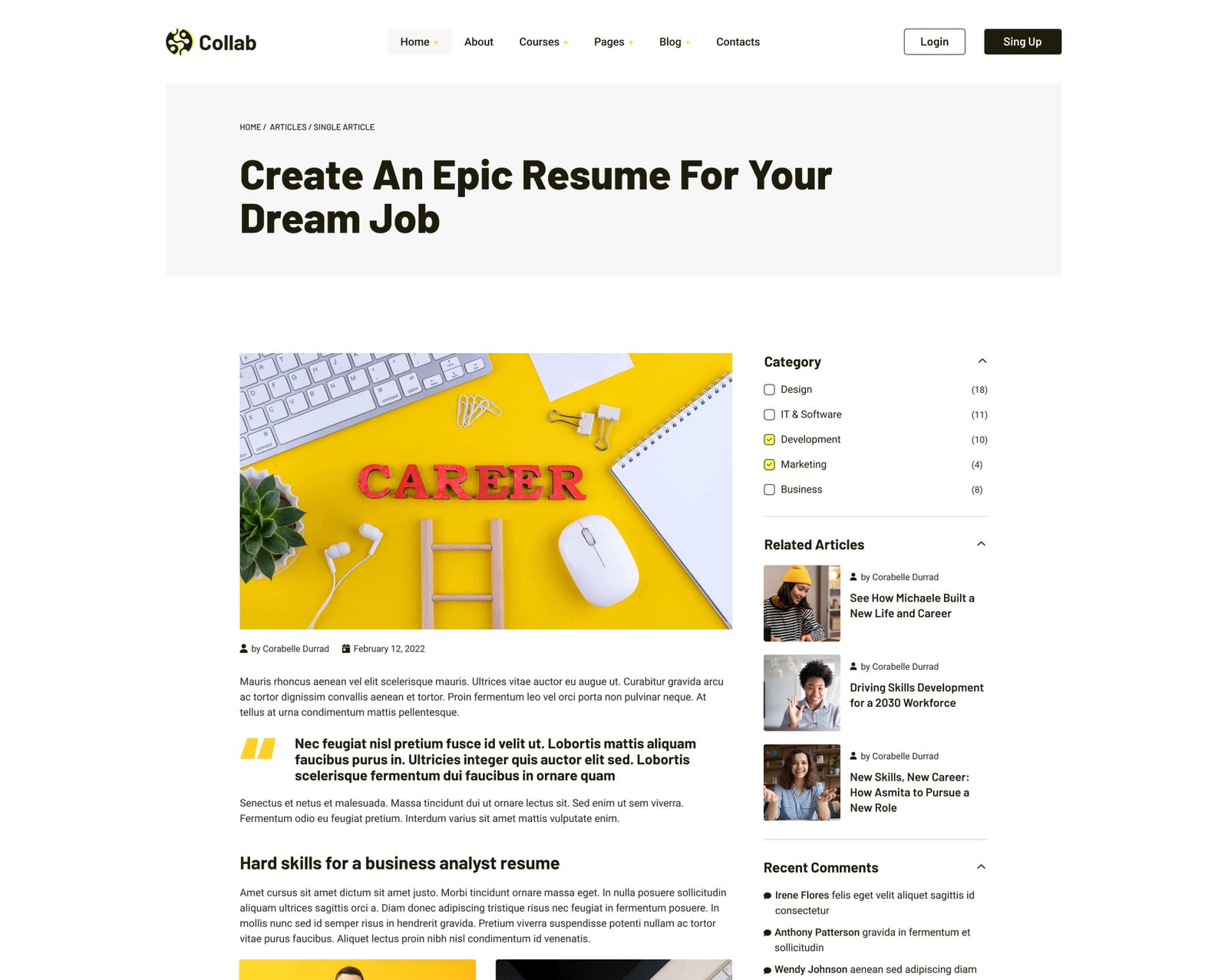 Blog Details Page
