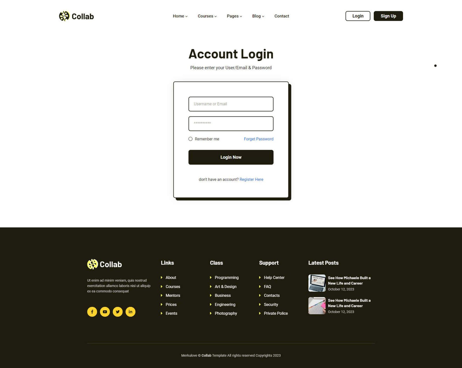 Login Page