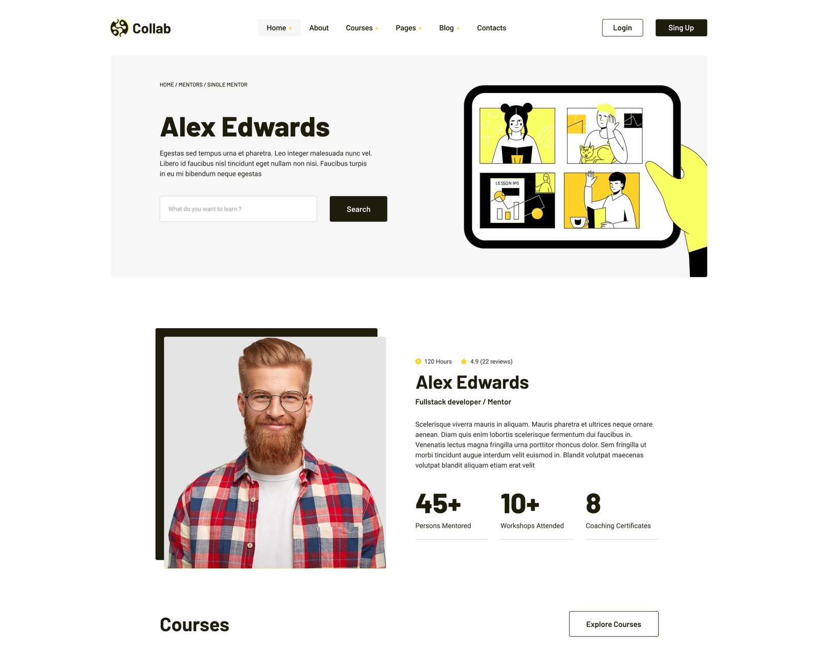 Mentor Details Page